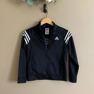 Girls Black Adidas Zip-Up Jacket - Like New!